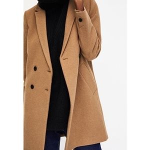 Zara TRF Trench Peacoat, US S, Camel Tan